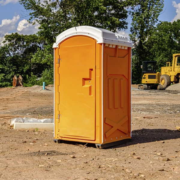 how often are the porta potties cleaned and serviced during a rental period in Woosung Illinois